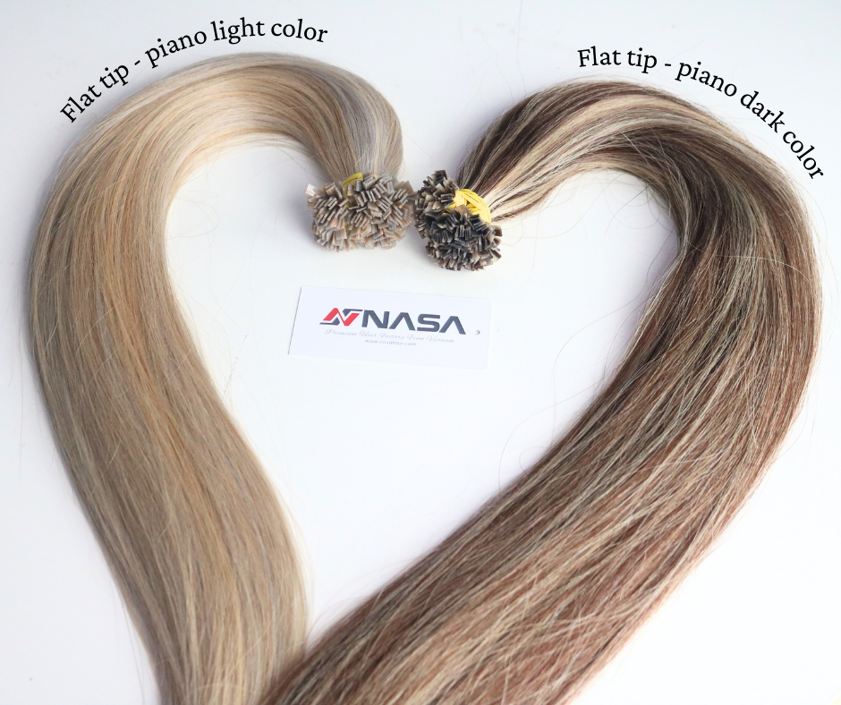 Nasahair’s Flat Tip Hair Extensions in Piano Color