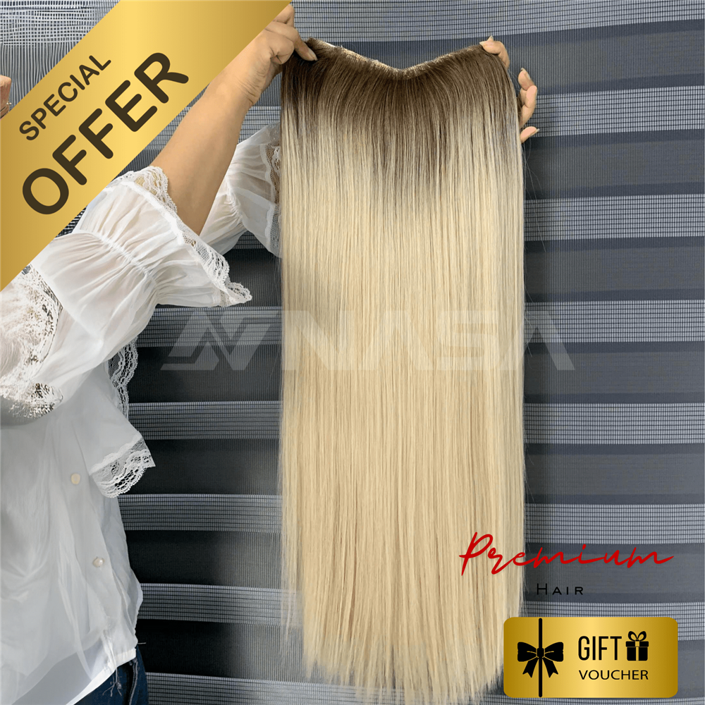U-PART WIG HAIR EXTENSION - OMBRE COKOR